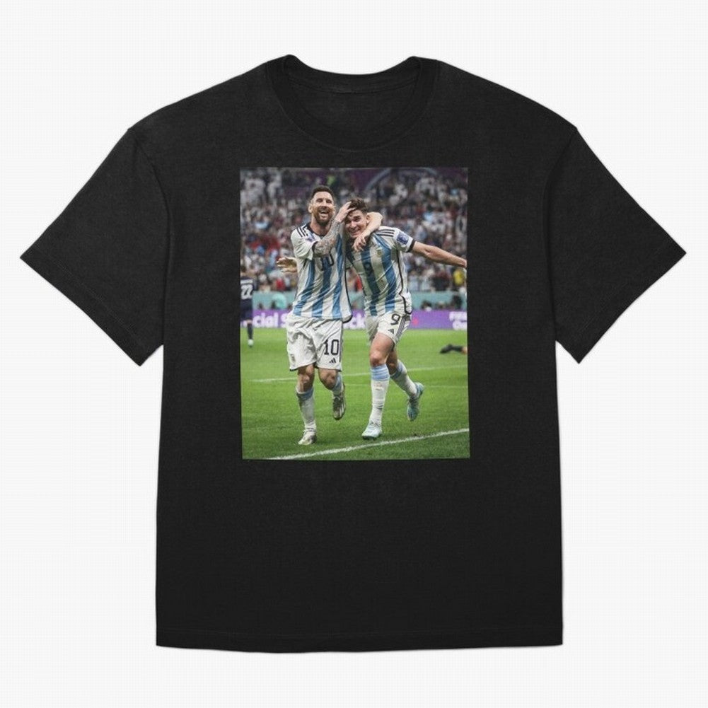 Messi x Alvarez Semifinal Classic T-Shirt Show Your Love for FIFA World Cup 2026 Group Stage Spirit, Built around Argentina, Neymar, Haaland and Cristiano Ronaldo, Global Supporter Spirit, Legendary Goals, National Colors and Tournament
