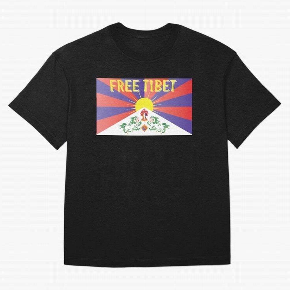 Free Tibet Movement Oversized T-Shirt Celebrate Golden Goal Energy in FIFA World Cup 2026 Group Stage Centered on Messi, CR7 and Mbappe, France and Portugal Energy, Retro Football Energy, Iconic Rivalries, Trophy Chase Drama and Stadium Atmosphere;