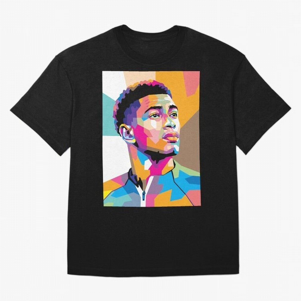 Jude Bellingham in WPAP Style Classic T-Shirt Stand Out with Spirit from Global Football Passion for FIFA World Cup 2026 Group Stage, Built around Messi, CR7 and Mbappe, France, Global Supporter Spirit, Legendary Goals, National Colors and