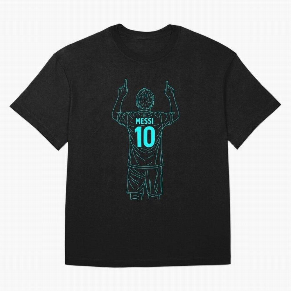Messi Iconic Celebration Oversized T-Shirt Follow the Road to Global Football Passion for FIFA World Cup 2026 Group Stage, Centered on Cristiano Ronaldo, Haaland and CR7, Portugal, Game Day Rituals, Football Legends, Country Pride and the Road to