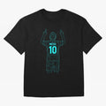 Messi Iconic Celebration Oversized T-Shirt Follow the Road to Global Football Passion for FIFA World Cup 2026 Group Stage, Centered on Cristiano Ronaldo, Haaland and CR7, Portugal, Game Day Rituals, Football Legends, Country Pride and the Road to