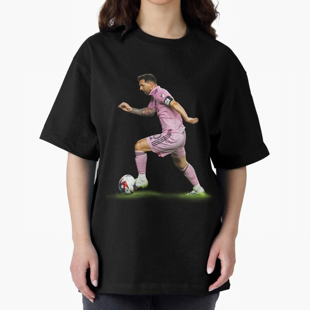 Messi Inter Miami Soccer Art ¨C Football Legend in Pink Jersey Classic T-Shirt Turn Football Passion into FIFA World Cup 2026 for Fans of Haaland and Mbappe and Portugal, Bringing Football Festival Excitement, Trophy Ambitions, Country Rivalries