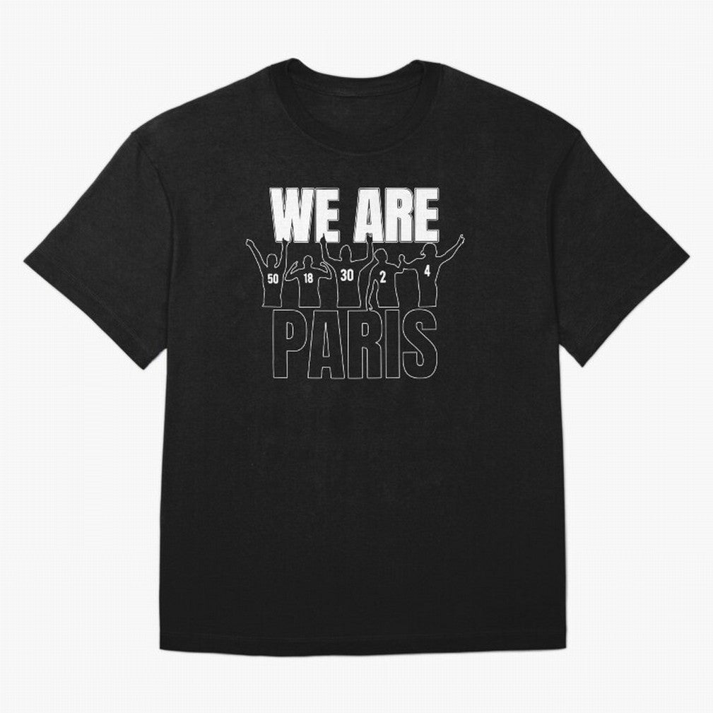 We are Paris Oversized T-Shirt Celebrate Golden Goal Energy in Global Football Passion for FIFA World Cup 2026 Group Stage, Featuring Messi, CR7 and Mbappe, Spain, Champion Mindset, Group Stage Buzz, Knockout Tension and Passionate Fan Culture;