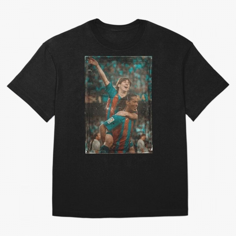 Messi and Ronaldinho Celebration Classic T-Shirt Live for the Drama of Match Day Hype around FIFA World Cup 2026, Neymar, Haaland and Cristiano Ronaldo, Spain and Netherlands, Classic Soccer Heritage, Championship Pressure, Fan Loyalty and