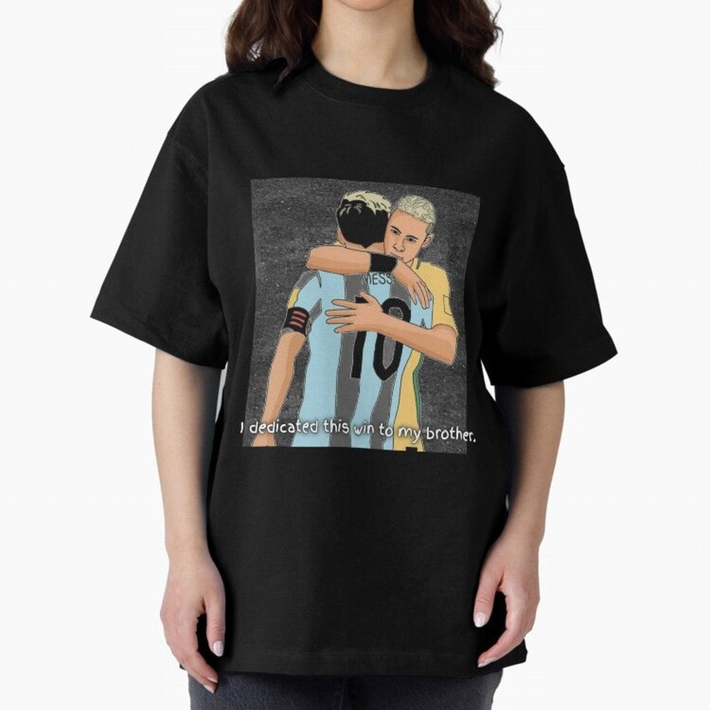 Messi and Neymar Classic T-Shirt Celebrate the Road through FIFA World Cup 2026 Group Stage Spirit, Highlighting England, Mbappe and Neymar, Football Festival Excitement, Trophy Ambitions, Country Rivalries and Star Player Buzz; Great for Watch
