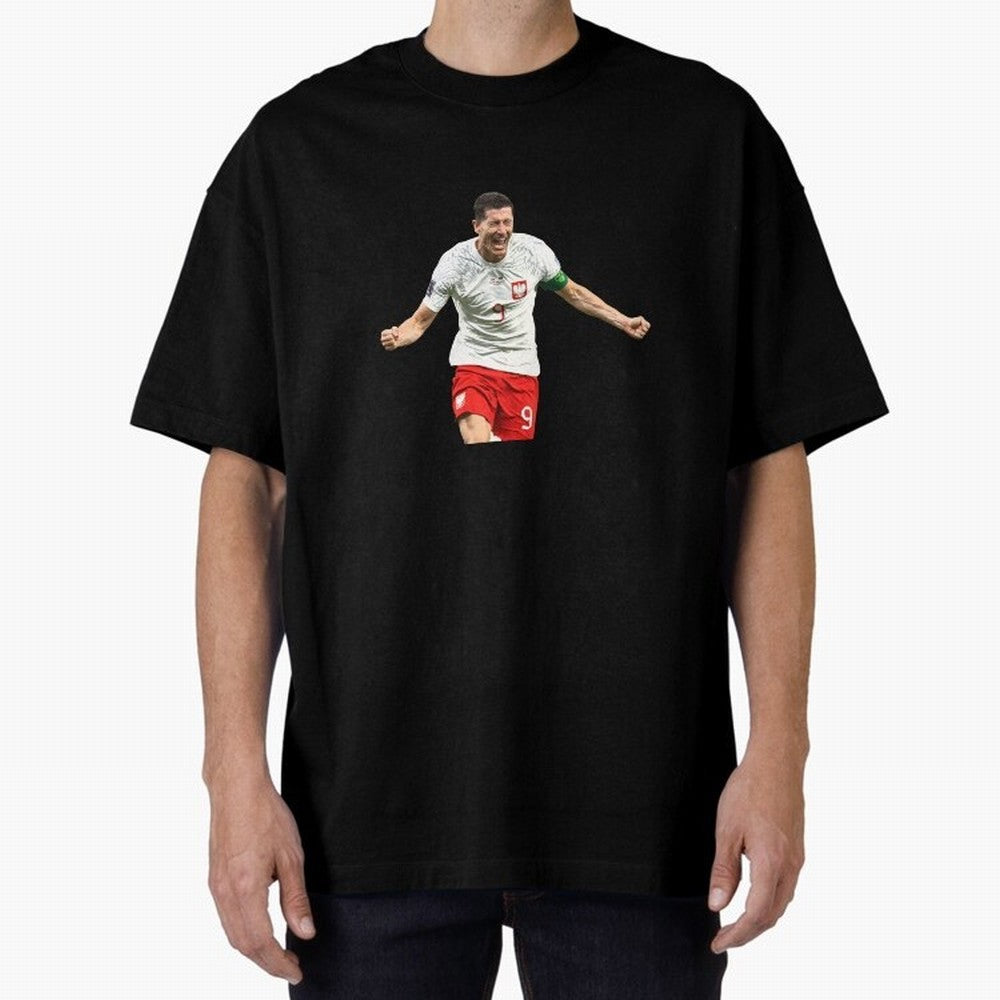 Robert Lewandowski Oversized T-Shirt Celebrate the Road through FIFA World Cup 2026 USA Canada Mexico Spirit, Centered on Germany, Cristiano Ronaldo, Haaland and CR7, Football History, Final Match Energy, Crowd Noise and Once in a Lifetime Moments;