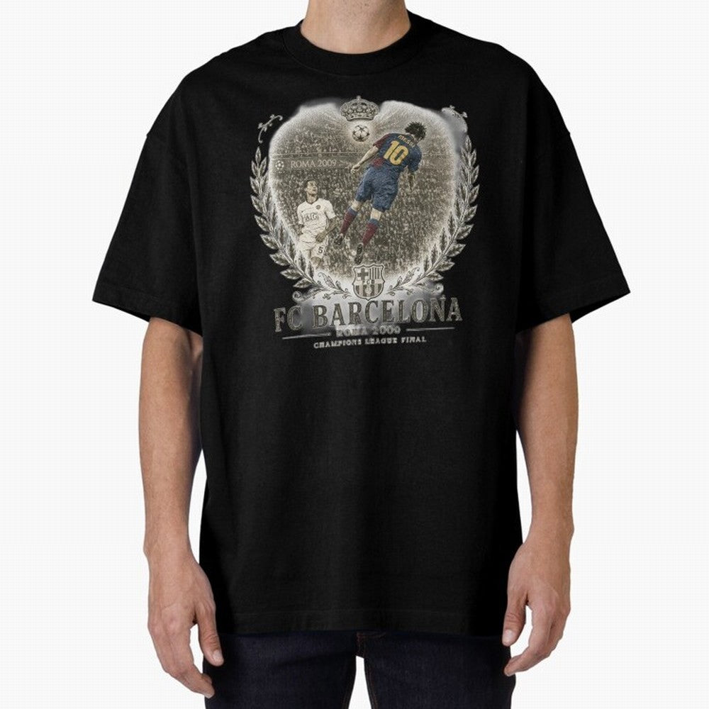 FC Barcelona Rome 2009 Champions League Final Vintage Oversized T-Shirt Honor the Football Icons of FIFA World Cup 2026 Group Stage Centered on Neymar, Haaland and Cristiano Ronaldo, Portugal Energy, Champion Mindset, Group Stage Buzz, Knockout