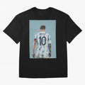 Portrait painting of Lionel Messi of Inter Miami and Argentina Classic T-Shirt Show Up for the Glory of Match Day Hype around FIFA World Cup 2026 Group Stage, Neymar, Portugal, Spain and Germany, Goal Celebration Energy, Supporter Heritage,