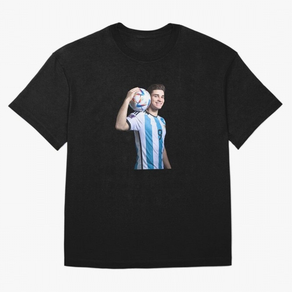 Julian Alvarez Classic T-Shirt Stand Out with Spirit from Global Football Passion for FIFA World Cup 2026 USA Canada Mexico, Celebrating Mbappe, Netherlands, Tournament Hype, Historic Matchups, Family Viewing Parties and Global Sports Pride; Ideal
