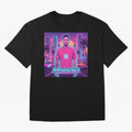 Inter Miami? Football Legend Messi Cyberpunk Retro Futurist Design (Version 3) Classic T-Shirt Spotlight the FIFA World Cup 2026 USA Canada Mexico Journey through Mbappe Highlights, Argentina Pride, Game Day Rituals, Football Legends, Country Pride