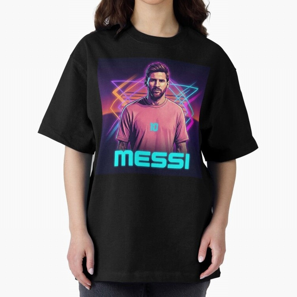 Inter Miami? Football Legend Messi Cyberpunk Retro Futurist Design (Version 5) Classic T-Shirt Join FIFA World Cup 2026 USA Canada Mexico Spirit, Driven by Germany, Messi, Neymar and Mbappe, Soccer Culture, Superstar Moments, National Team Dreams