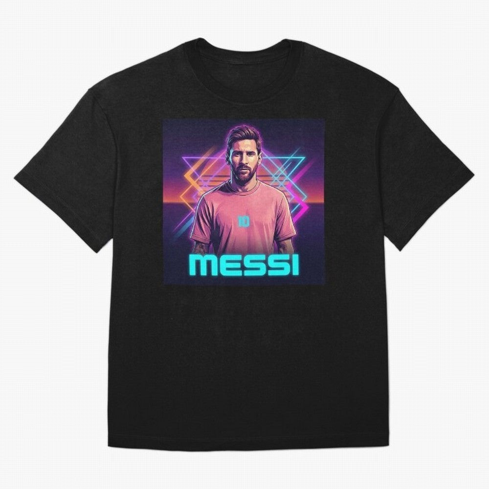 Inter Miami? Football Legend Messi Cyberpunk Retro Futurist Design (Version 5) Classic T-Shirt Join FIFA World Cup 2026 USA Canada Mexico Spirit, Driven by Germany, Messi, Neymar and Mbappe, Soccer Culture, Superstar Moments, National Team Dreams
