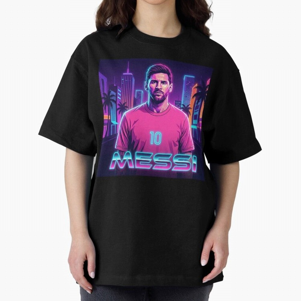 Inter Miami? Football Legend Messi Cyberpunk Retro Futurist Design (Version 4) Classic T-Shirt Remember FIFA World Cup 2026 USA Canada Mexico Filled with Mbappe and Neymar, Spain and Netherlands Energy, Match Day Excitement, Supporter Culture,