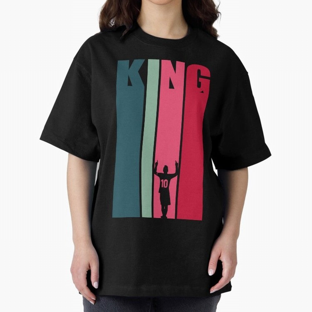 Soccer's King. Oversized T-Shirt Stand with the FIFA World Cup 2026 Journey through Neymar, Haaland and Cristiano Ronaldo Highlights, France and Portugal Pride, Fan Favorite Moments, National Team Passion, Big Match Drama and Soccer History; Great
