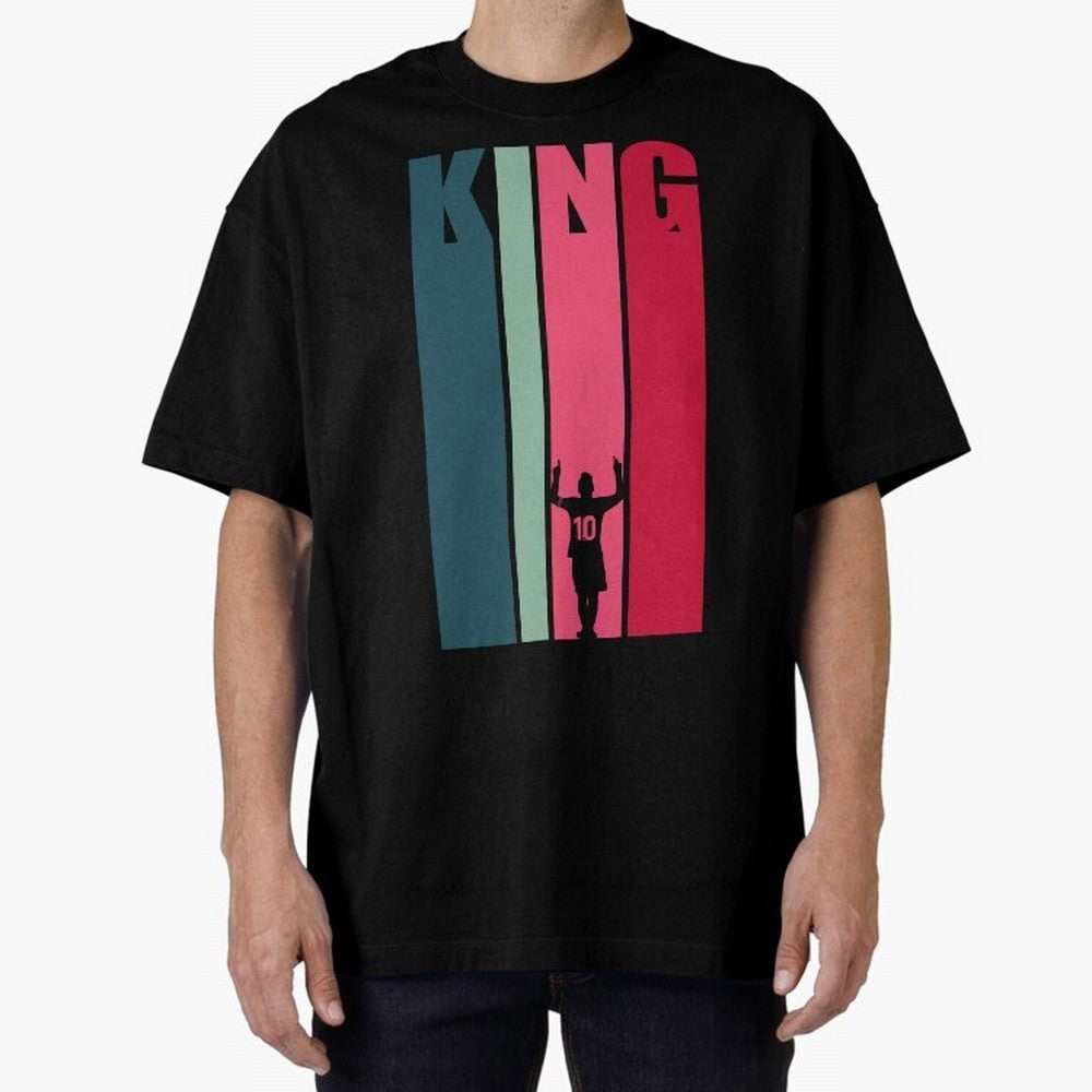 Soccer's King. Oversized T-Shirt Stand with the FIFA World Cup 2026 Journey through Neymar, Haaland and Cristiano Ronaldo Highlights, France and Portugal Pride, Fan Favorite Moments, National Team Passion, Big Match Drama and Soccer History; Great