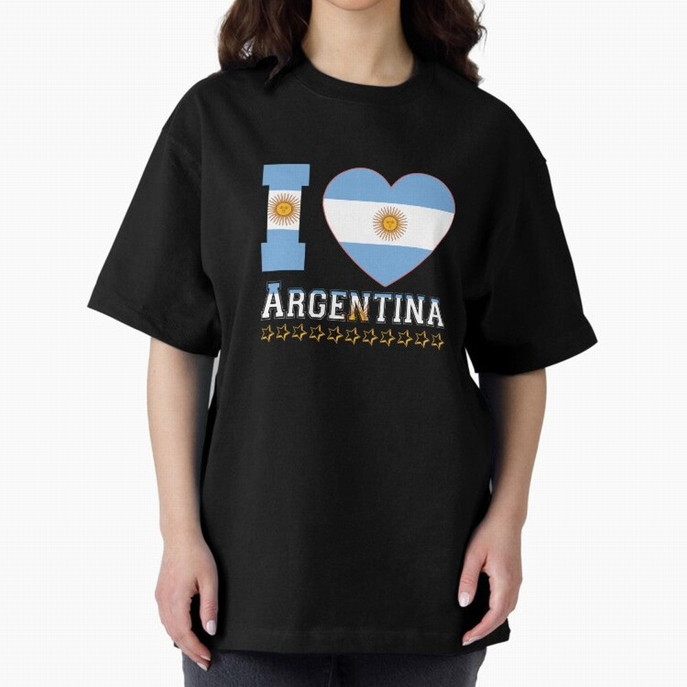 I love Argentina Classic T-Shirt Remember Iconic Moments from Match Day Hype around FIFA World Cup 2026 Group Stage, Messi, Neymar and Mbappe, Spain, Worldwide Fan Energy, Dramatic Goals, Stadium Lights and Championship Celebrations; Ideal for Fans