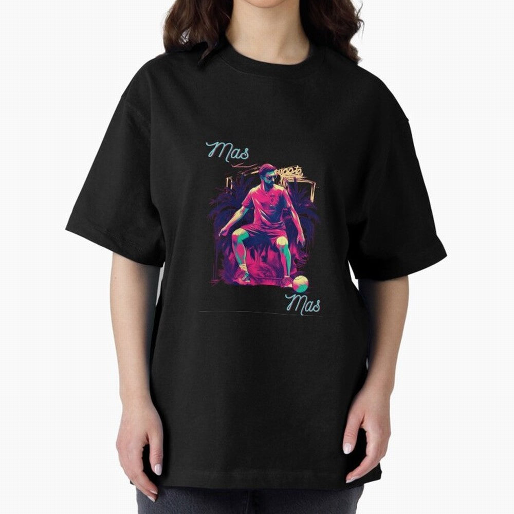Messi Mas Messi Oversized T-Shirt Turn Up for FIFA World Cup 2026 Highlighting Mbappe, Spain Energy, Tournament Hype, Historic Matchups, Family Viewing Parties and Global Sports Pride; Created for Match Day Parties, Soccer Gifts, Fan Photos, Travel