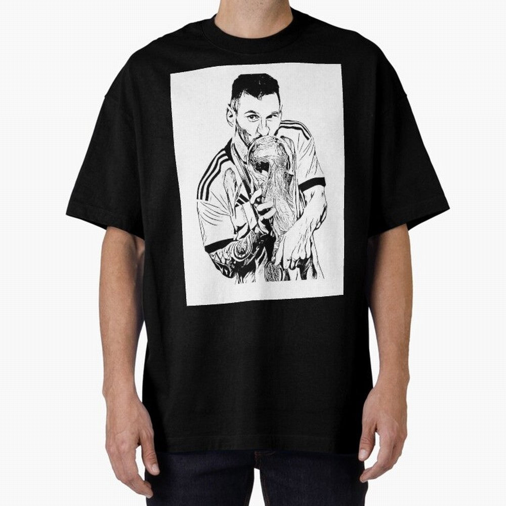 Drawing Leo Messi Classic T-Shirt Bring a Vintage Feel to FIFA World Cup 2026 for Fans of Neymar, Haaland and Cristiano Ronaldo and Portugal, Spain and Germany, Bringing Stadium Chants, National Pride, Trophy Dreams and Unforgettable Football