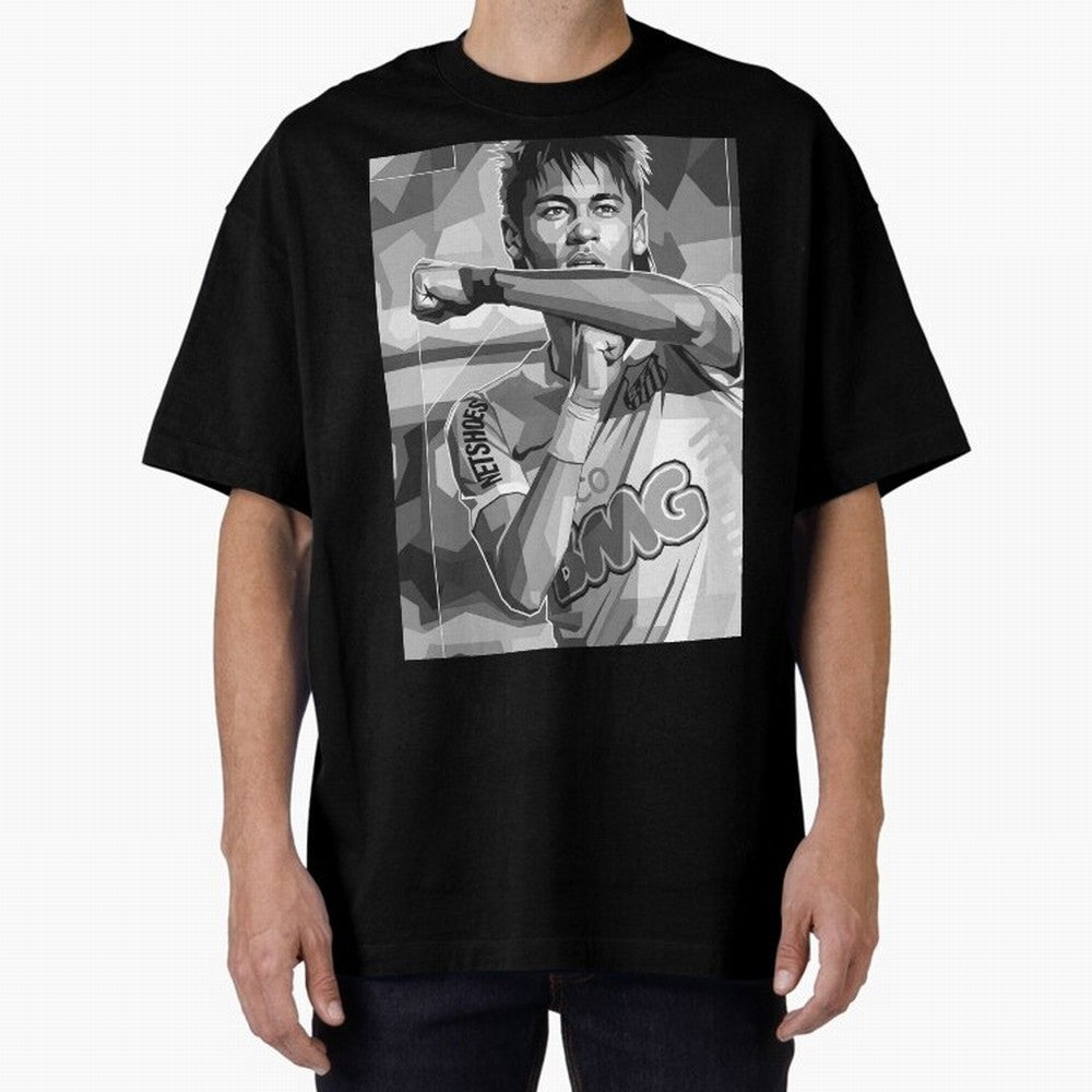 Neymar Grayscale Classic T-Shirt Treasure Global Football Passion for FIFA World Cup 2026, Driven by Messi, CR7 and Mbappe, Spain and Netherlands, Worldwide Fan Energy, Dramatic Goals, Stadium Lights and Championship Celebrations; Great for Watch