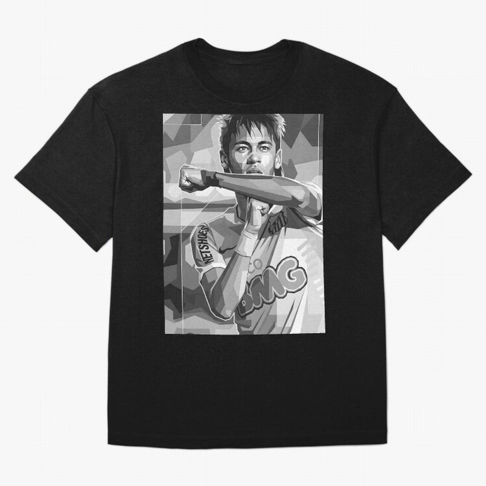 Neymar Grayscale Classic T-Shirt Treasure Global Football Passion for FIFA World Cup 2026, Driven by Messi, CR7 and Mbappe, Spain and Netherlands, Worldwide Fan Energy, Dramatic Goals, Stadium Lights and Championship Celebrations; Great for Watch