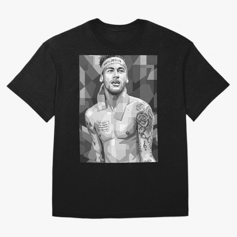 Neymar Grayscale Classic T-Shirt Live the Energy of Global Football Passion for FIFA World Cup 2026 Group Stage, Celebrating Messi, Neymar and Mbappe, Brazil, Portugal and Argentina, Football Festival Excitement, Trophy Ambitions, Country Rivalries