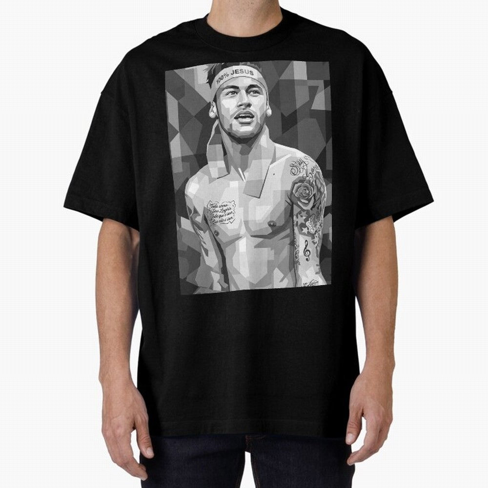 Neymar Grayscale Classic T-Shirt Live the Energy of Global Football Passion for FIFA World Cup 2026 Group Stage, Celebrating Messi, Neymar and Mbappe, Brazil, Portugal and Argentina, Football Festival Excitement, Trophy Ambitions, Country Rivalries