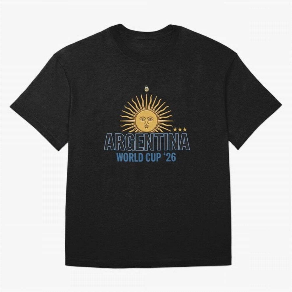 Argentina Football Sun of May - World Cup 2026 Gold Edition Essential T-Shirt Celebrate Soccer Greatness during FIFA World Cup 2026 Group Stage Spirit, with Spain, Messi, Tournament Hype, Historic Matchups, Family Viewing Parties and Global Sports