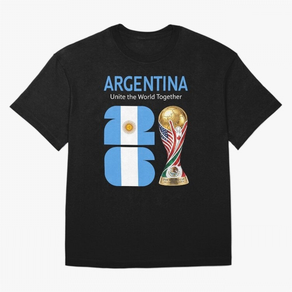 World Cup 2026, ARGENTINA Oversized T-Shirt Showcase FIFA World Cup 2026 Filled with CR7, Portugal Energy, Football History, Final Match Energy, Crowd Noise and Once in a Lifetime Moments; Ideal for Football Dads, Football Moms, Friends, Collectors