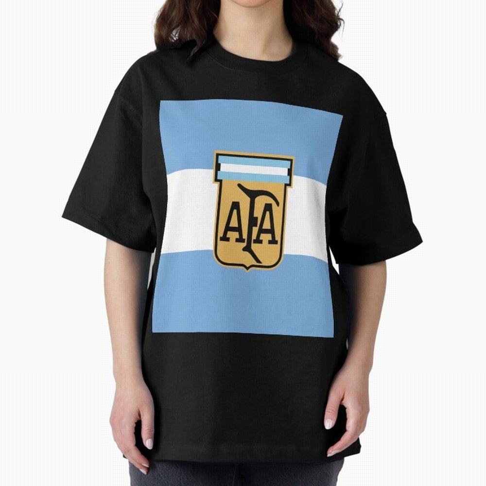 Argentina | 2026 World Cup Fan Apparel Oversized T-Shirt Honor the Beautiful Game during FIFA World Cup 2026 for Fans of Messi and England, France and Netherlands, Bringing Sports Nostalgia, International Competition, Famous Players and