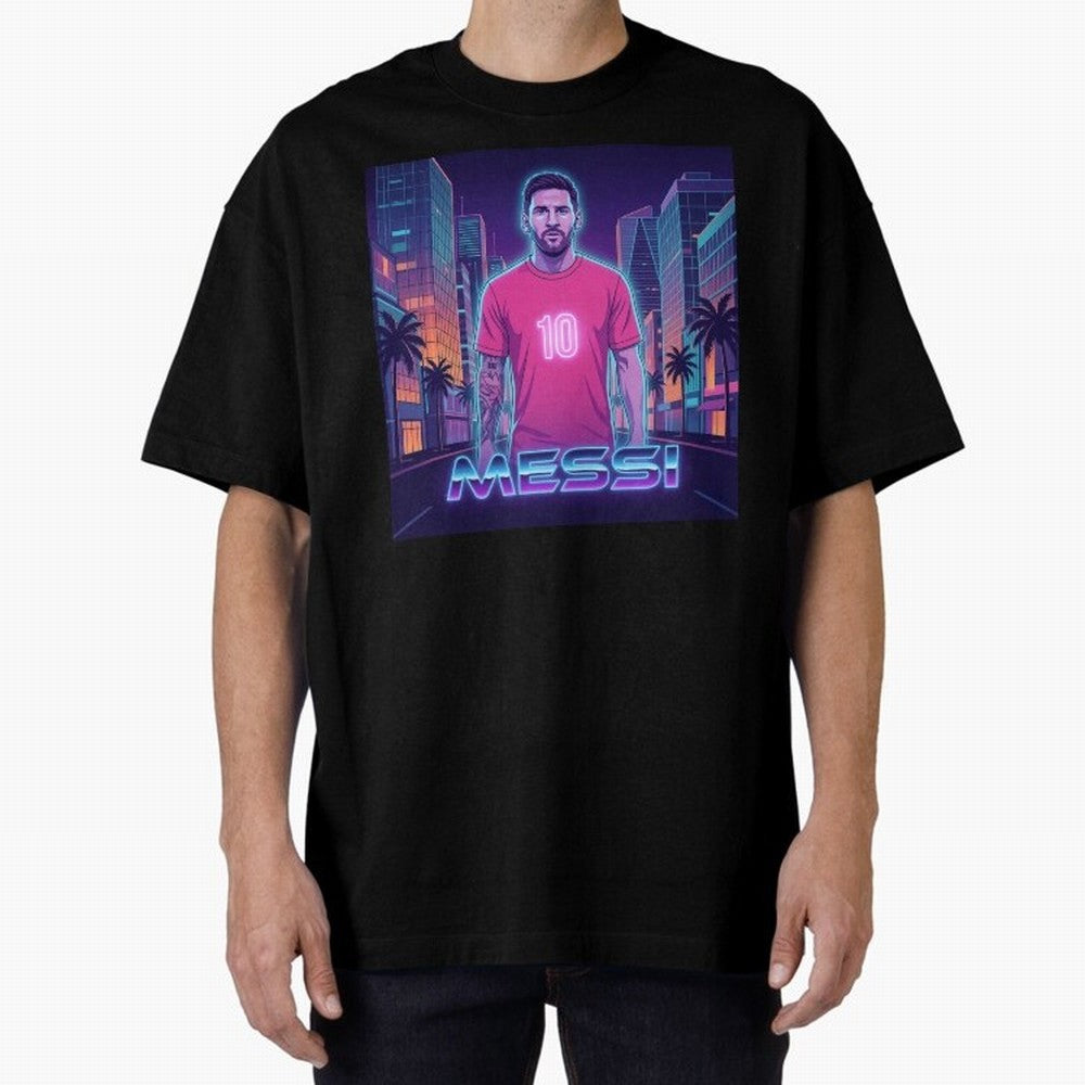 Inter Miami Football Legend Messi Cyberpunk Retro Futurist Design Classic T-Shirt Wear the Spirit of Global Football Passion for FIFA World Cup 2026, Built around Mbappe, Portugal, Retro Football Energy, Iconic Rivalries, Trophy Chase Drama and