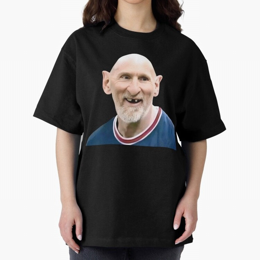 Old and Bald Messi Football Meme Oversized T-Shirt Show Your Love for Global Football Passion for FIFA World Cup 2026 Group Stage, Driven by Messi, France, Football Festival Excitement, Trophy Ambitions, Country Rivalries and Star Player Buzz;