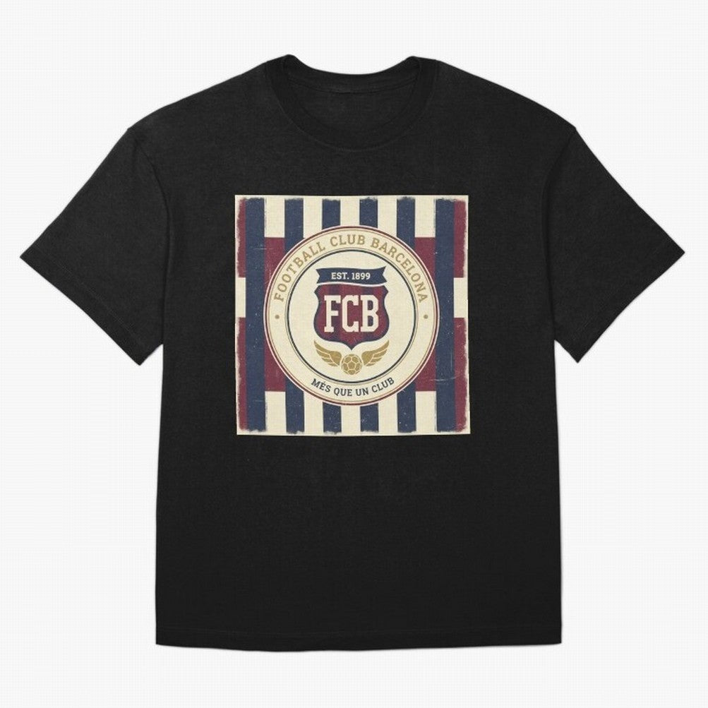 FCB Vintage - Football Fan Design Classic T-Shirt Join the Countdown to the FIFA World Cup 2026 Group Stage Journey through CR7 and Messi Highlights, Argentina, France and Brazil Pride, Sports Nostalgia, International Competition, Famous Players
