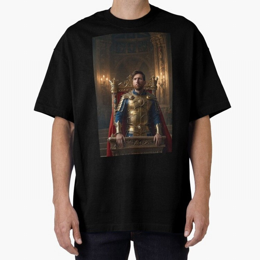 Messi the King 1 Oversized T-Shirt Feel the Heartbeat of Global Football Passion for FIFA World Cup 2026 USA Canada Mexico, Driven by Neymar, Haaland and Cristiano Ronaldo, Argentina and Brazil, Match Day Excitement, Supporter Culture, Golden Goals