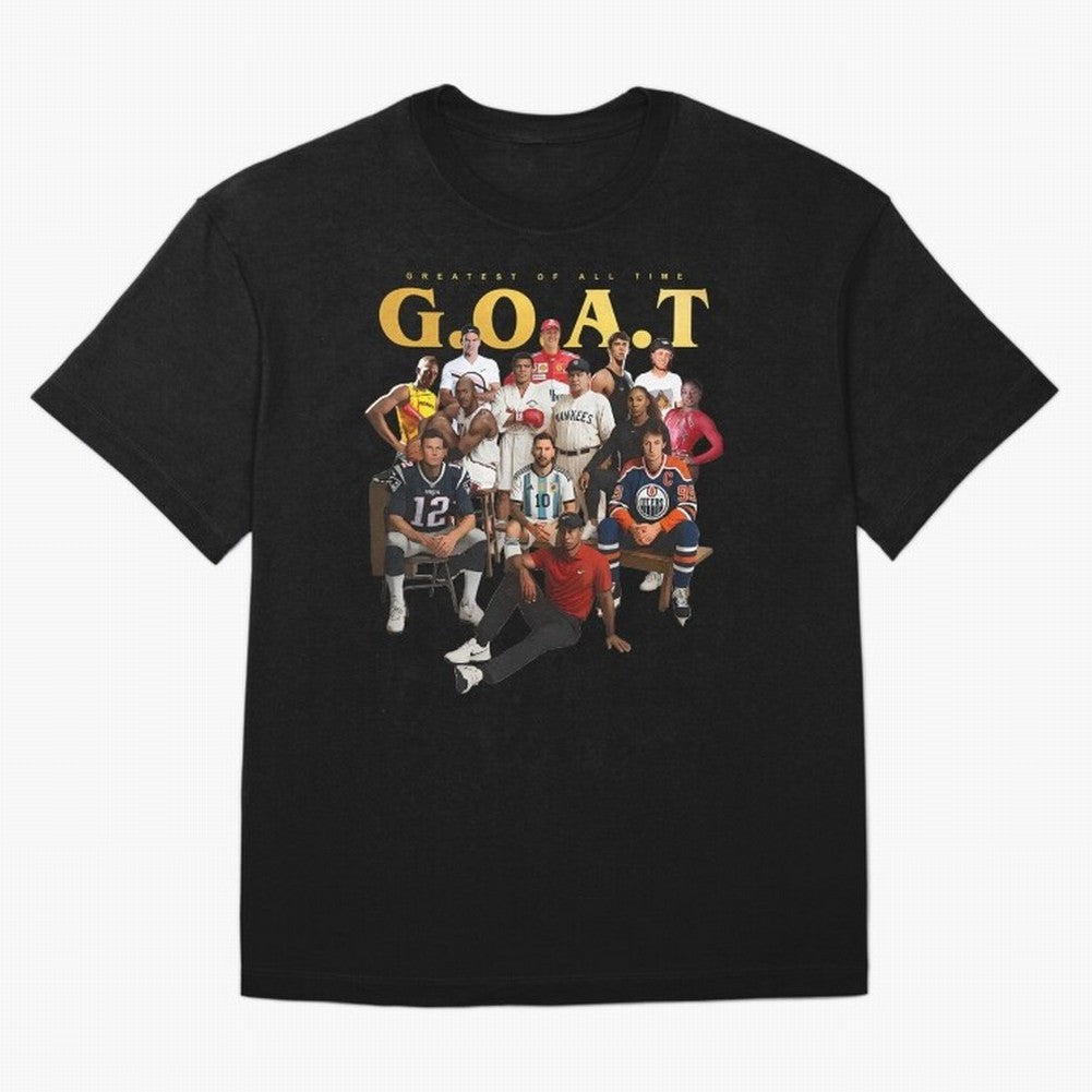 GOAT of all Sports Essential T-Shirt Carry the Colors and Pride of Match Day Hype around FIFA World Cup 2026, Neymar, Argentina and Brazil, Championship Spirit, Famous Goals, Roaring Crowds and International Football Unity; Made for Die Hard