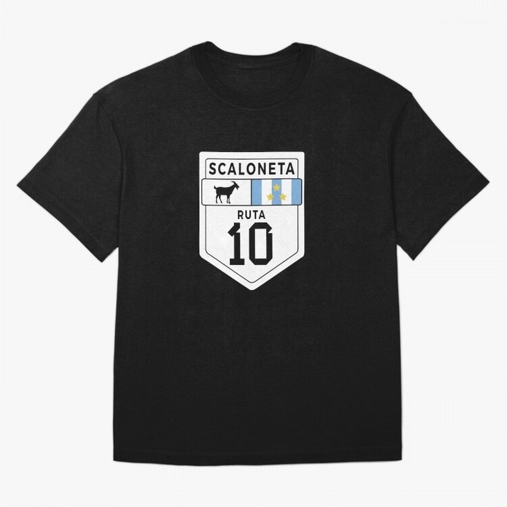Scaloneta - Messi 10 - Goat Oversized T-Shirt Experience Global Football Passion for FIFA World Cup 2026 USA Canada Mexico, Filled with CR7 and Messi, Germany, Football Festival Excitement, Trophy Ambitions, Country Rivalries and Star Player Buzz;