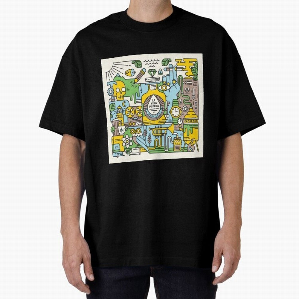 LA VELA PUERCA ROCK Oversized T-Shirt Celebrate Football Heritage in FIFA World Cup 2026 Group Stage Inspired by Cristiano Ronaldo, Brazil, Portugal and Argentina Energy, Retro Football Energy, Iconic Rivalries, Trophy Chase Drama and Stadium