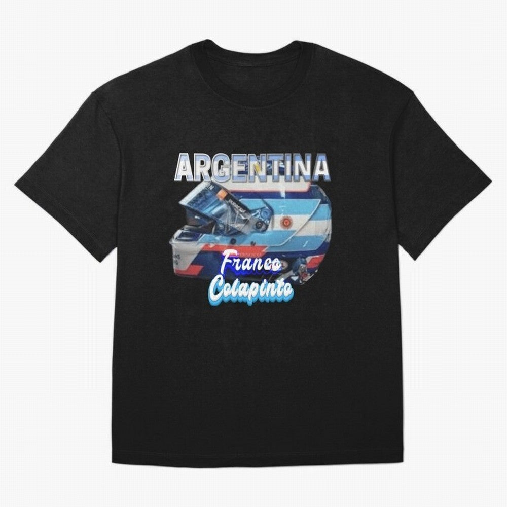 5306 Colapinto Helmet Argentina Oversized T-Shirt Show Passion for the Stars of Global Football Passion for FIFA World Cup 2026, Connected to Messi, Brazil, Championship Spirit, Famous Goals, Roaring Crowds and International Football Unity; Built