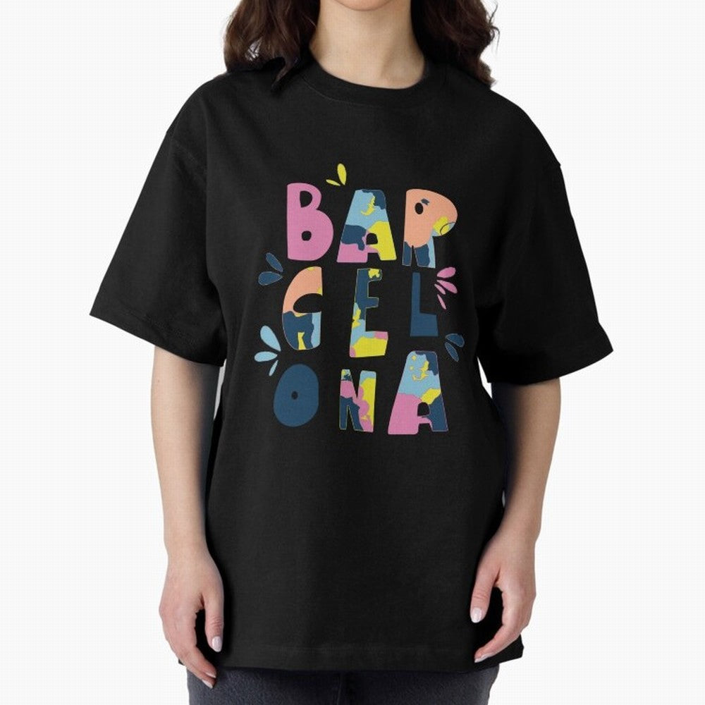 Barcelona Letters Classic T-Shirt Fuel Match Day Hype around FIFA World Cup 2026 USA Canada Mexico, Neymar, Spain and Netherlands, Sports Nostalgia, International Competition, Famous Players and Unforgettable Victories; Created for Match Day