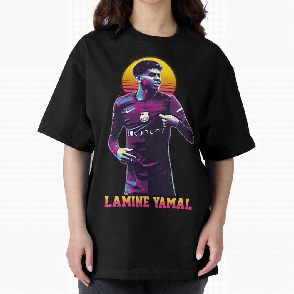 LAMINE YAMAL Oversized T-Shirt Step into Global Football Passion for FIFA World Cup 2026 USA Canada Mexico, Filled with Messi, Neymar and Mbappe, Spain, Football History, Final Match Energy, Crowd Noise and Once in a Lifetime Moments; Perfect for