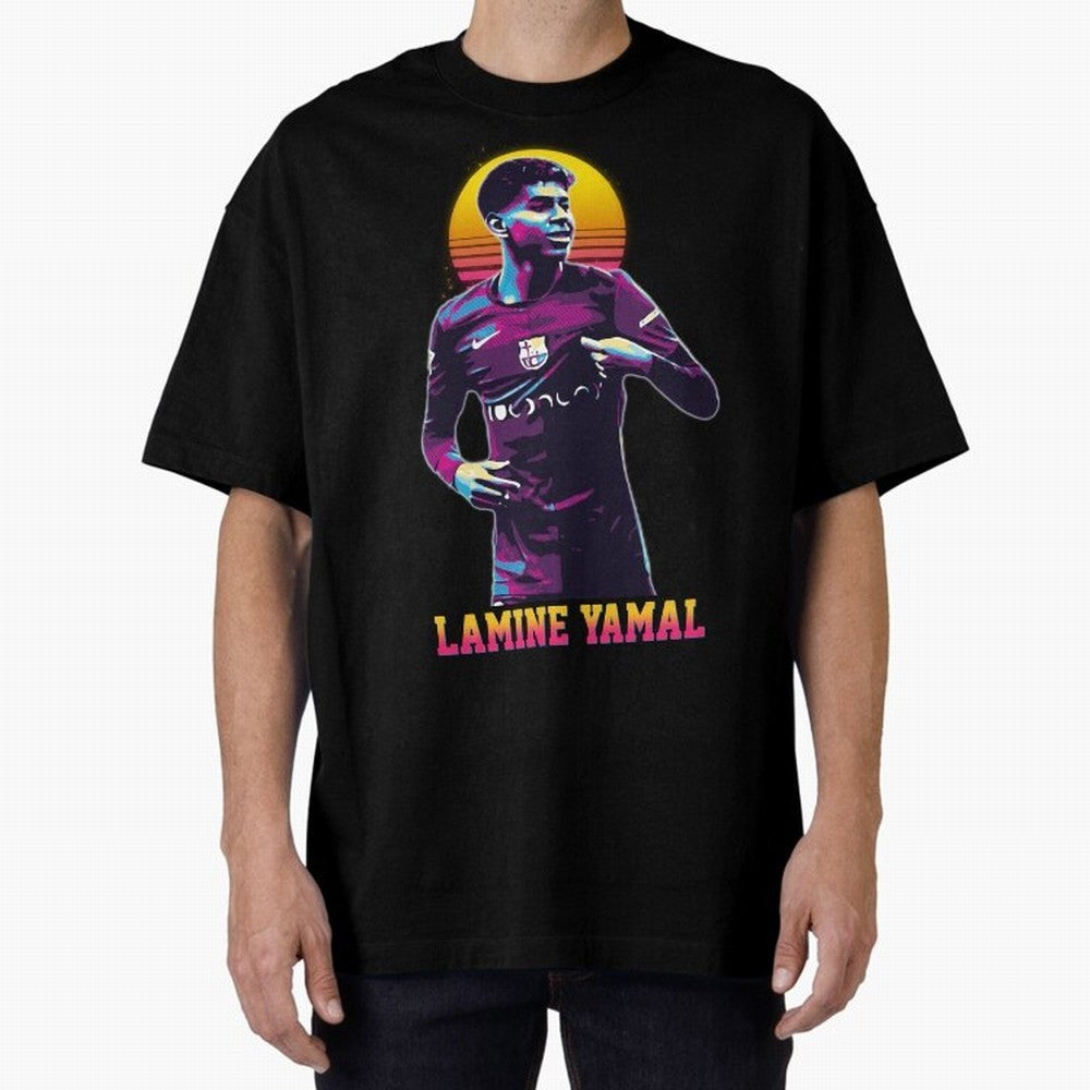 LAMINE YAMAL Oversized T-Shirt Step into Global Football Passion for FIFA World Cup 2026 USA Canada Mexico, Filled with Messi, Neymar and Mbappe, Spain, Football History, Final Match Energy, Crowd Noise and Once in a Lifetime Moments; Perfect for