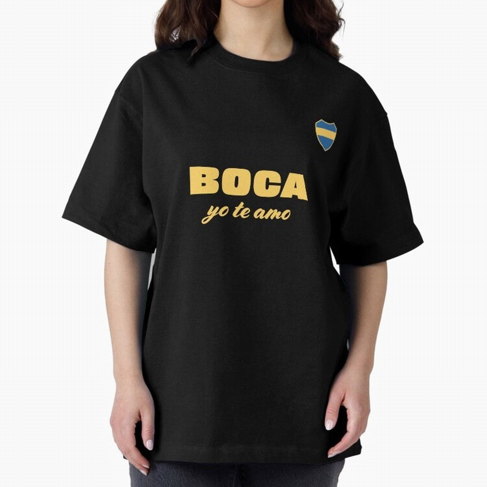 BOCA JUNIORS I LOVE YOU Fitted V-Neck T-Shirt Stand Out with Spirit from the FIFA World Cup 2026 USA Canada Mexico Journey through Mbappe and Neymar Highlights, France Pride, Football Passion, Legendary Performances, Festival Vibes and Supporter