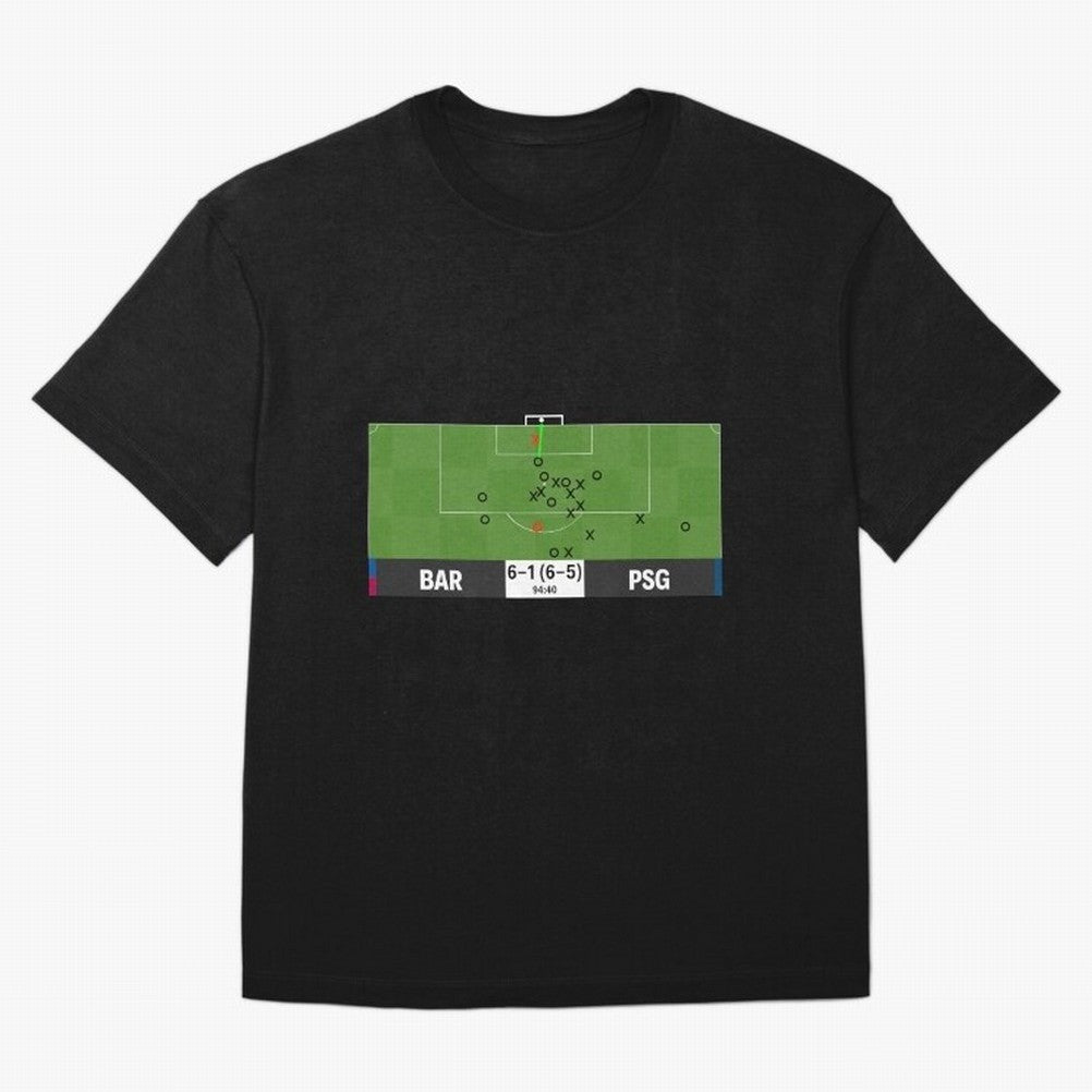 Barcelona vs Paris Saint-Germain 6-1 (6-5) @ 94:40 Goal by Sergi Roberto (La Remontada) Classic T-Shirt Celebrate the FIFA World Cup 2026 Journey through Mbappe and Neymar Highlights, Brazil, Portugal and Argentina Pride, Match Day Excitement,