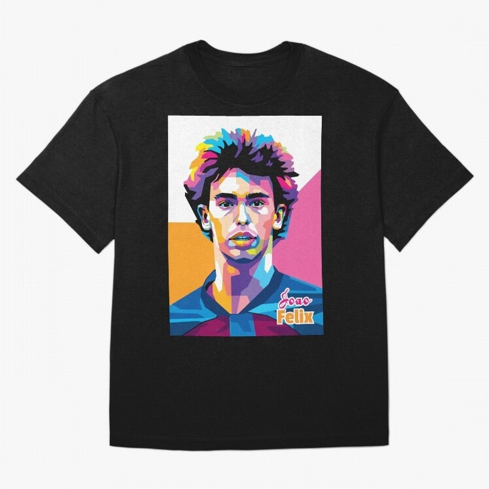 Joao Felix in WPAP Style Oversized T-Shirt Celebrate Fan Culture around FIFA World Cup 2026 USA Canada Mexico Spirit, Celebrating Argentina, France and Brazil, Messi, CR7 and Mbappe, Classic Soccer Heritage, Championship Pressure, Fan Loyalty and