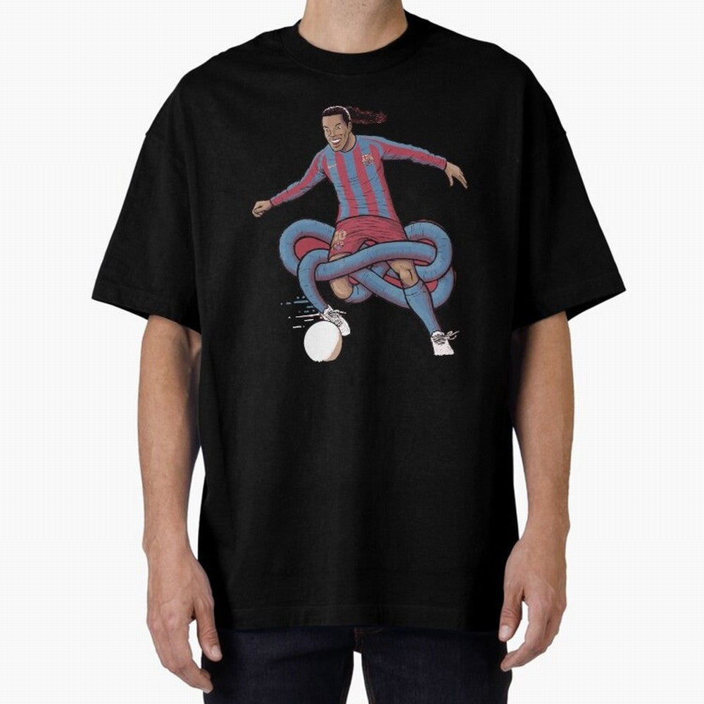Ronaldinho Oversized T-Shirt Celebrate Global Passion for FIFA World Cup 2026 USA Canada Mexico Filled with Mbappe, Germany Energy, Tournament Hype, Historic Matchups, Family Viewing Parties and Global Sports Pride; Great for Supporters Who Love