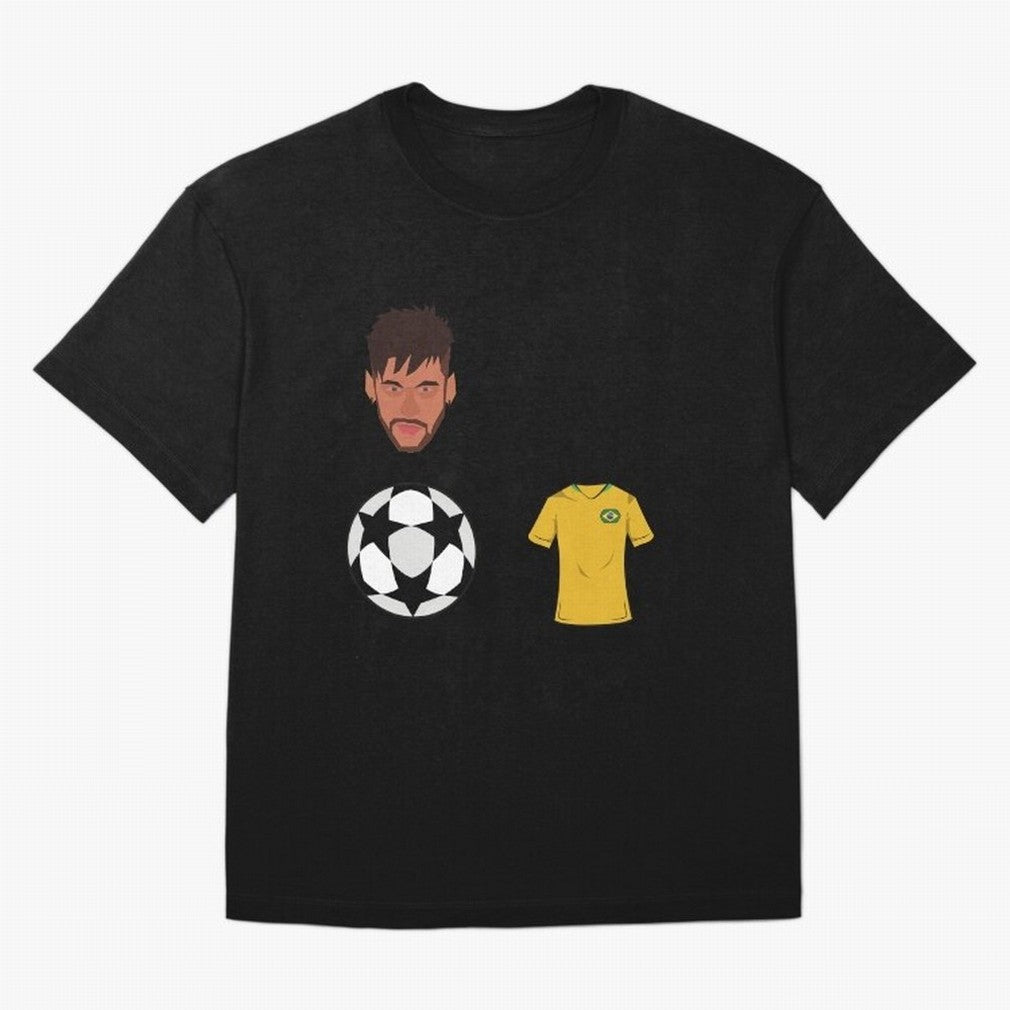 Neymar JR 10 - PSG X Brazil Oversized T-Shirt Join FIFA World Cup 2026 Group Stage for Fans of CR7 and Portugal, Spain and Germany, Bringing Retro Football Energy, Iconic Rivalries, Trophy Chase Drama and Stadium Atmosphere; Perfect for People Who