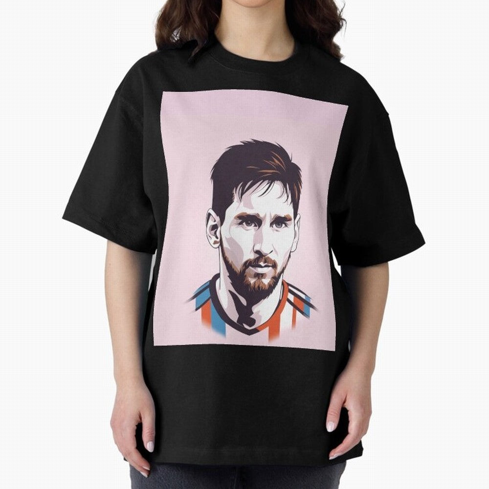 Messi Pop Art Graphic T-Shirt Treasure the FIFA World Cup 2026 Group Stage Journey through Neymar Highlights, Brazil Pride, Sports Nostalgia, International Competition, Famous Players and Unforgettable Victories; Great for Supporters Who Love