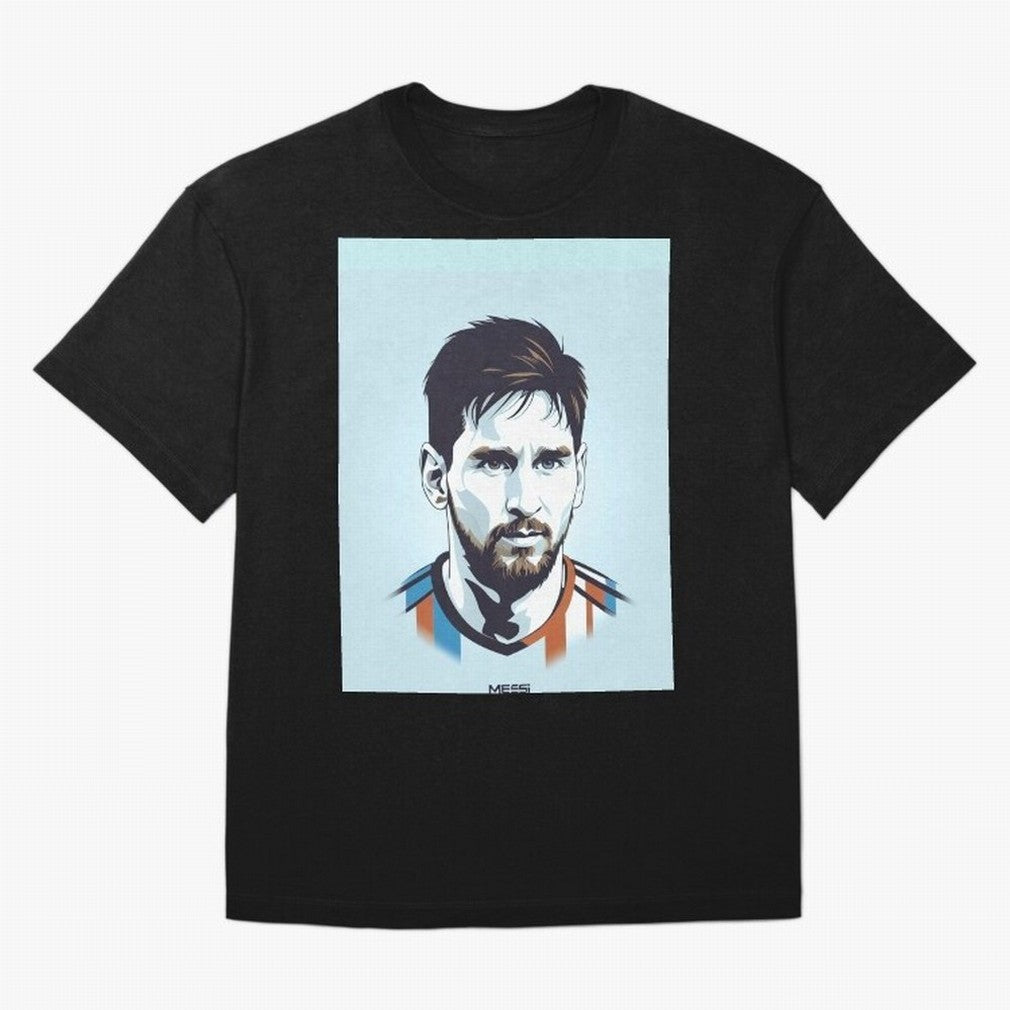 Messi Pop Art Portrait Graphic T-Shirt Represent Fans Who Live for Match Day Hype around FIFA World Cup 2026 USA Canada Mexico, Haaland and Mbappe, Brazil, Portugal and Argentina, Global Supporter Spirit, Legendary Goals, National Colors and