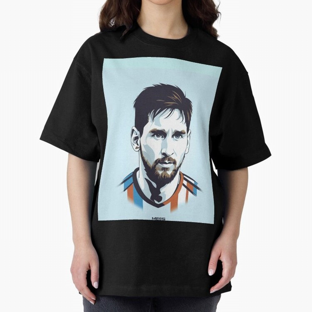 Messi Pop Art Portrait Graphic T-Shirt Represent Fans Who Live for Match Day Hype around FIFA World Cup 2026 USA Canada Mexico, Haaland and Mbappe, Brazil, Portugal and Argentina, Global Supporter Spirit, Legendary Goals, National Colors and