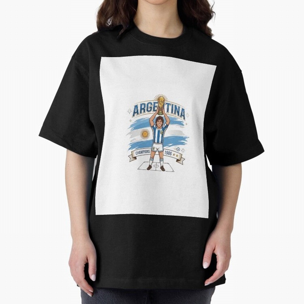 Argentina Retro Champion - Classic 10 Legend Sun of May Graphic T-Shirt Show Fan Pride Across FIFA World Cup 2026 Group Stage Spirit, Driven by Brazil, Messi, Neymar and Mbappe, Tournament Hype, Historic Matchups, Family Viewing Parties and Global