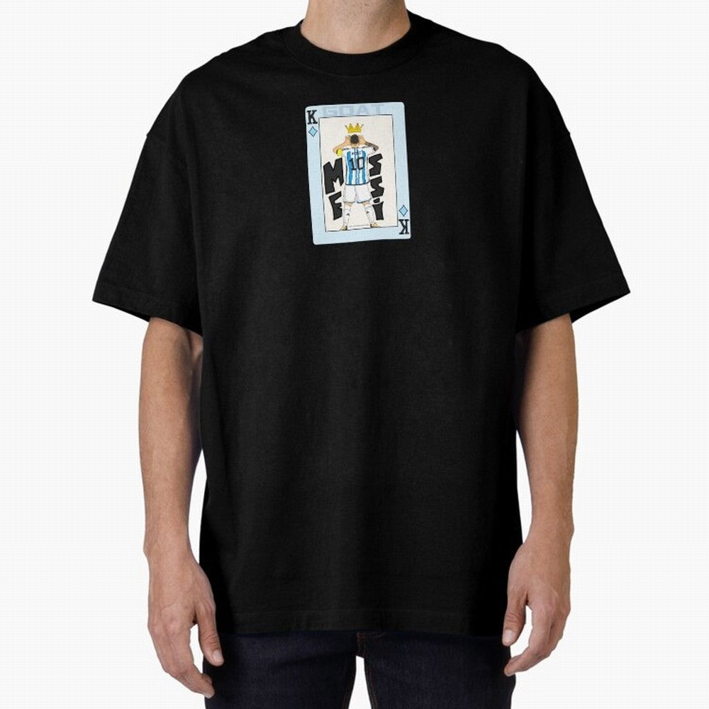 Deck of cards Messi Premium T-Shirt Bring Global Tournament Vibes to Global Football Passion for FIFA World Cup 2026, Made for CR7, Brazil, Supporter Pride, Iconic Celebrations, Legendary Names and Global Match Day Energy; Ideal for Football Dads,